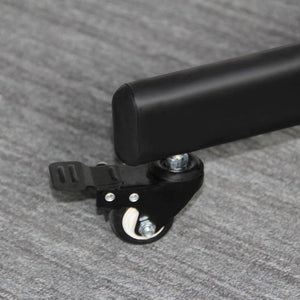 BBL2228335 black chair caster wheel on gray carpet