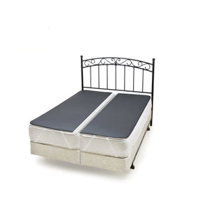 Split King Bed with Metal Headboard