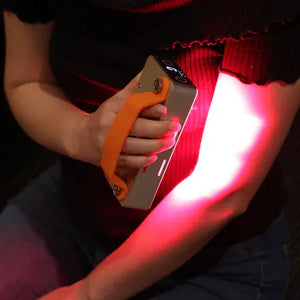 Red light therapy device on arm