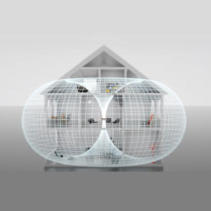 Futuristic home design with energy field