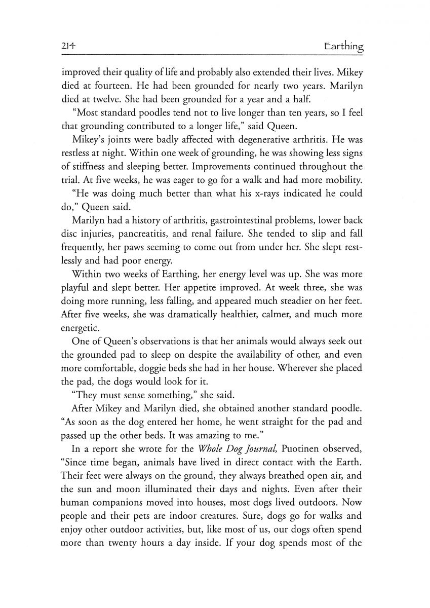 Earthing Book - Pet Excerpt 4