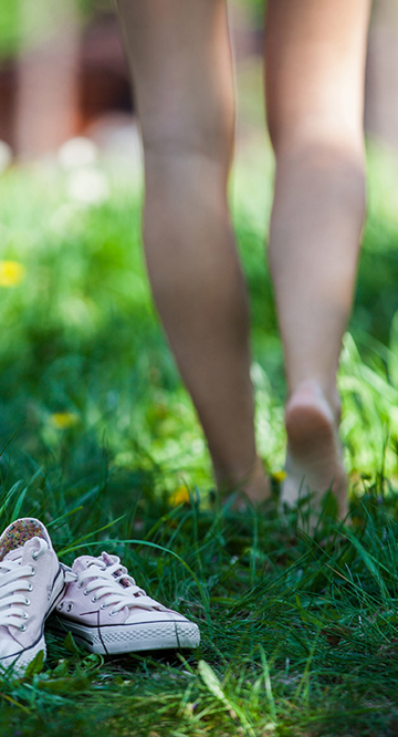Barefoot-on-grass