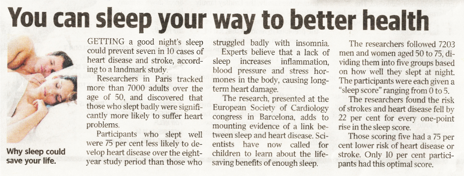 Sleep Your Way To Better Health