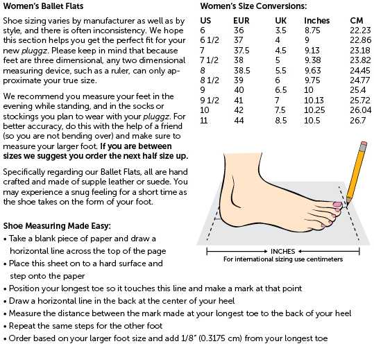 Tips for Sizing - Ballet Flats