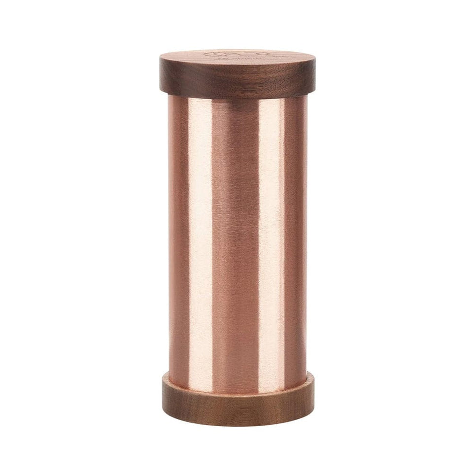 WG-QiShield copper and wood cylinder